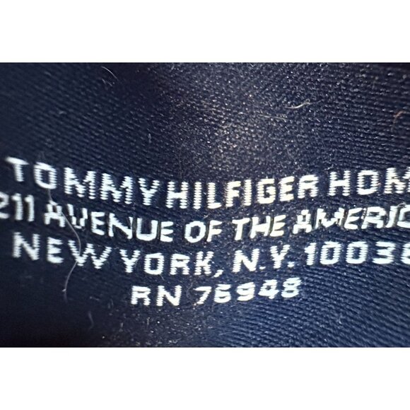 Tommy Hilfiger Reversible Pillow Sham 2 Pc Striped Nautical Flag 20 X 26 Cotton - Picture 5 of 9